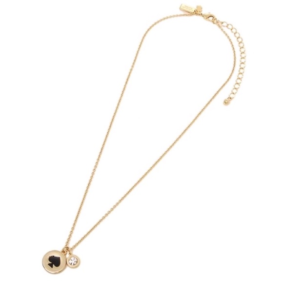 KATE SPADE • Black Spot The Spade Signature Necklace - Picture 3 of 7